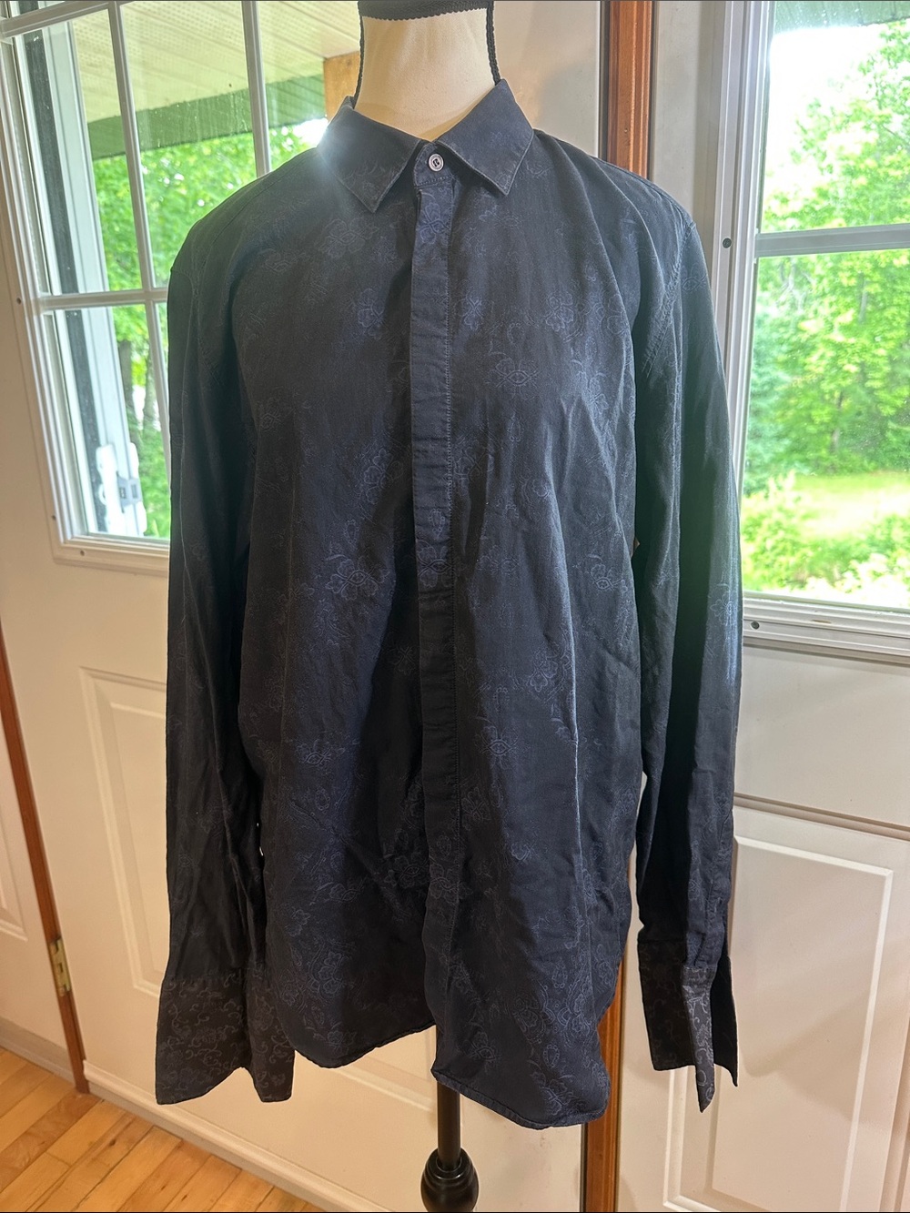 Ted Baker Navy Damask Shirt